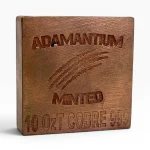 Tablete Cobre Puro 999 Marca ADAMANTIUM 10 Onças Troy
