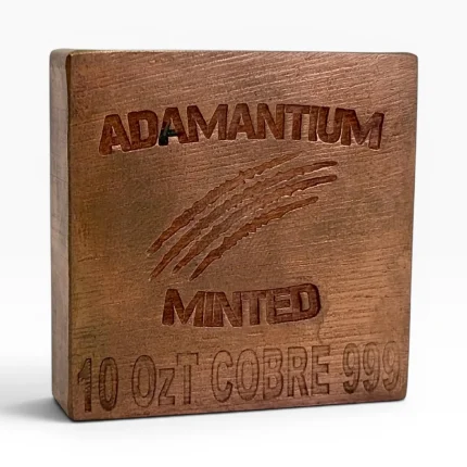 Tablete Cobre Puro 999 Marca ADAMANTIUM 10 Onças Troy